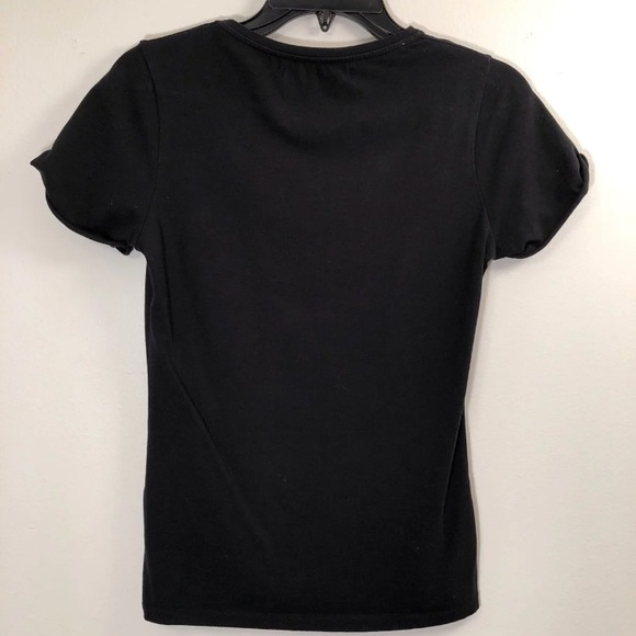 Black T-shirt with silver strass - Picture 4 of 4